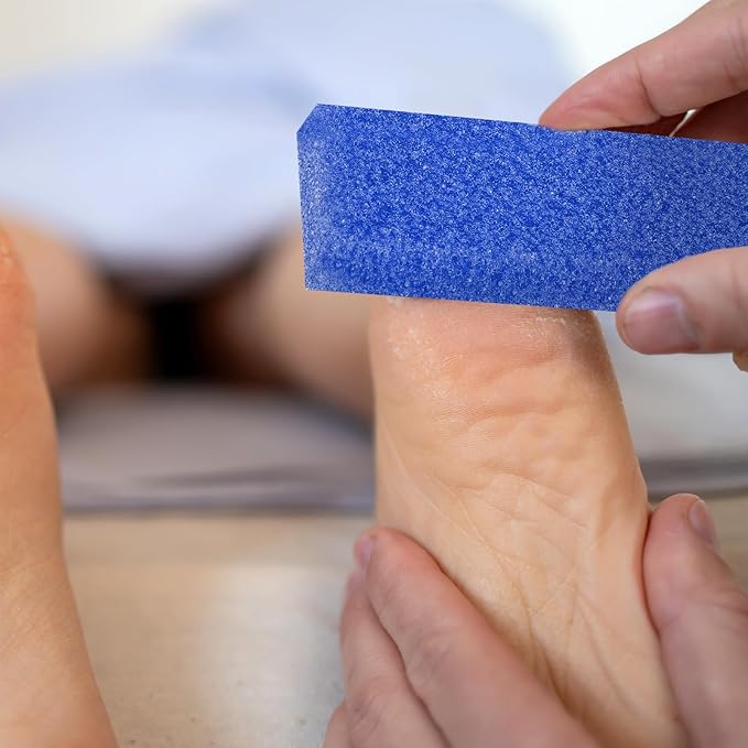Batiyeer 100 Pcs Pumice Stone for Feet Scrubber Dead Skin Disposable Foot Pumice Foot Shower Scrubber Foot Scrubber for Heel Cuticle Callus Remover Bath Spa (Blue)