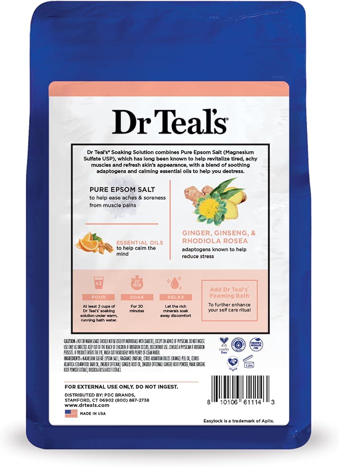 Dr Teal's Pure Epsom Salt, Stress Relief with Essential Oils, 3 lbs