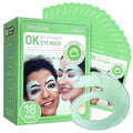 SPODARE OK Shape Eye Masks, 360° Fit Under Eye Patches with Collagen and Lavender Flower Extract, Firming Eye Masks for Puffy Eyes, Wrinkles, Self Care Gifts for Women - 18 Pairs, Calm Green
