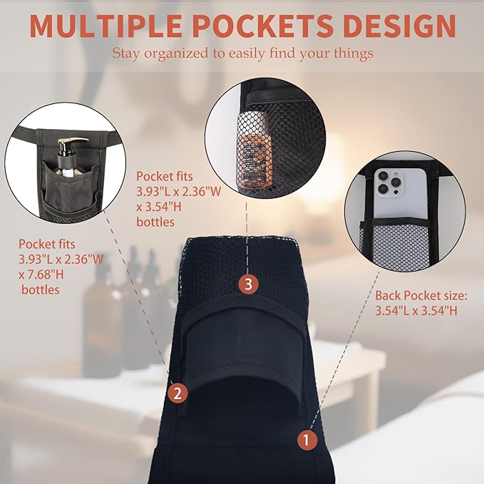 Massage Singer Bottle Holster with Multiple Pockets Design(Bag Only)