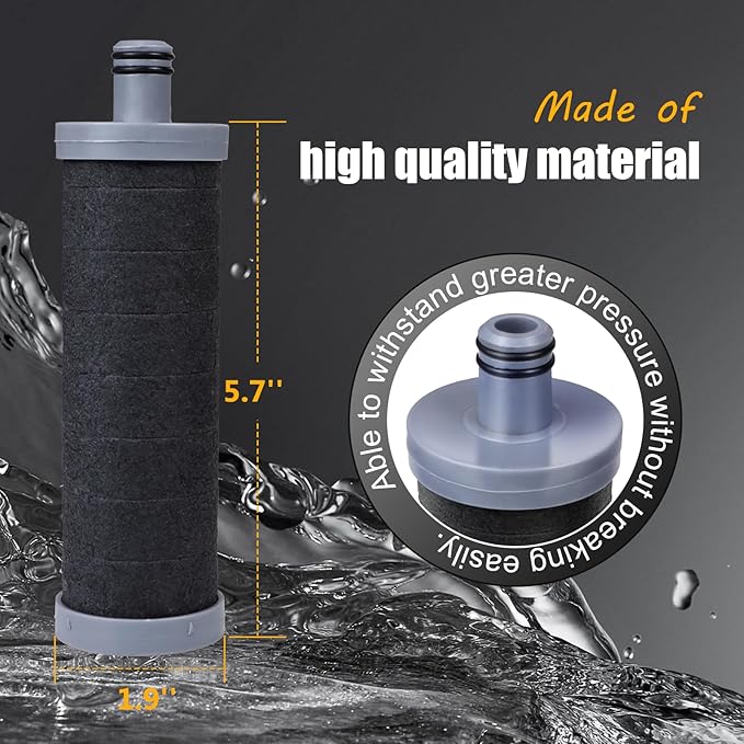 Carbon Shower Filter Cartridge 1PCS, Compatible with Shower Filter System, Reduces Chlorine, Heavy Metals & Impurities
