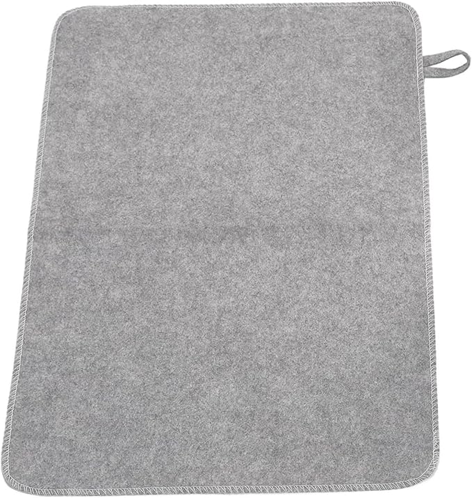 Felt Sauna Cusion, Felt Sauna Seat Cushion, 19.6 x 13in Sauna Mat for Inside Sauna, Portable Sauna Floor Mat Water Absorption Heat Insulation for Steam Room and Shower Rooms