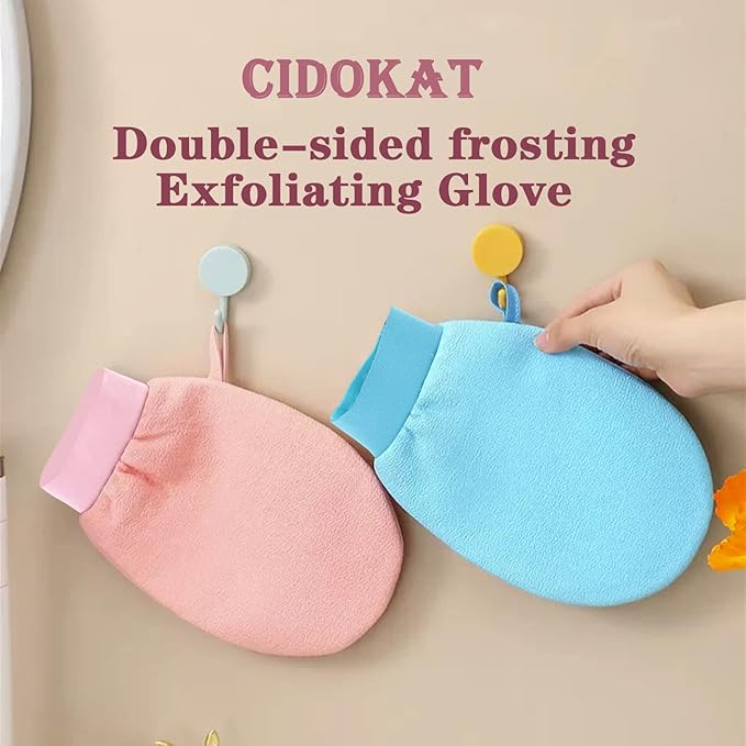 Exfoliating Mitt For Body Scrub Exfoliator Glove Revive Glow Keesa Exfoliating Glove Exfoliate Bath Korean Deep Exfoliating Gloves For Shower Dead Skin Remover Scrubber Exfoliation 1Pcs Black