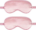 2Pack Silk Sleep Mask,IEKEODI Eye Mask for Sleeping,Elastic Blackout Eye Mask & Blindfold for Full Night's Sleep,Travel and Nap(Pink+Pink)