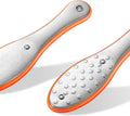 MR.GREEN Foot File Double Sided Pedicure Foot Care Tools Professional Callus Remover Foot Rasp Stainless Steel Foot Scrubber for Feet (Orange)