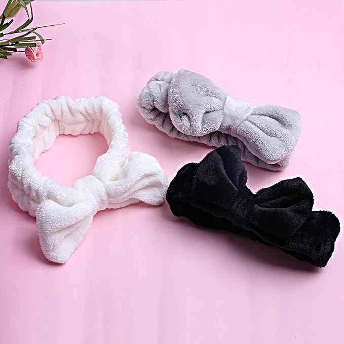 WSYUB Spa Headband, Makeup, Fluffy Makeup Headbands, Slumber Party Supplies, Facial Headbands Headband for Washing Face,Easter Basket Stuffers Gift