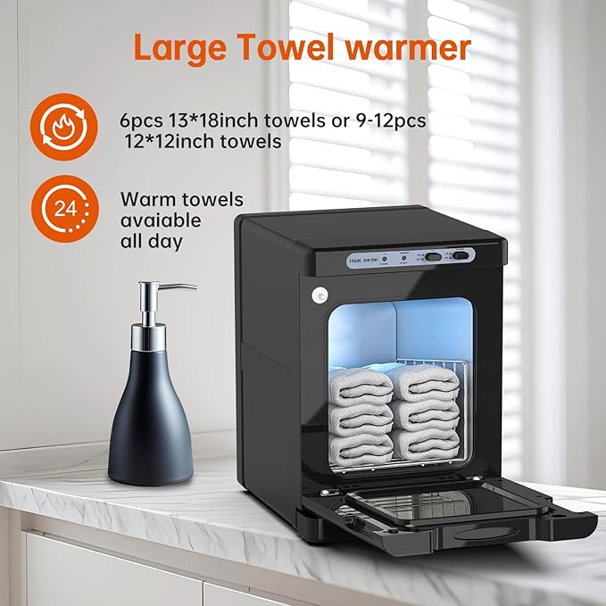 Hot Towel Warmer for Spa,2-in-1 Thermostatic Towel Heater,5L Mini Towel Warmer with Quick and All-Round Heating for Facial SPA,Beauty Salon,Esthetician and Bathroom