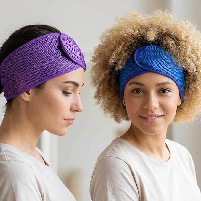 4 Pcs Mesh Hair Wraps for Black Women, Thicker Soft Head Wraps for Black Women Mesh Makeup Headbands Adjustable Stretchable Wrap Cap for Womens Long Short Hairs Sleeping Hair Scarf Cap Spa Headbands