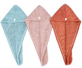 HOPESHINE Hair Towel Twist Microfiber Women's Soft Shower Towels for Curly Hair Turban Wrap Drying Cap Great Gift for Girls 3-Pack