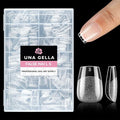 UNA GELLA Extra Short Coffin Nail Tips: XS 216pcs Pre-shape Press on Nails Extra Short Coffin Gel Tips Full Cover Acrylic Fake False Nails Extension 12 Sizes Gelly Tips