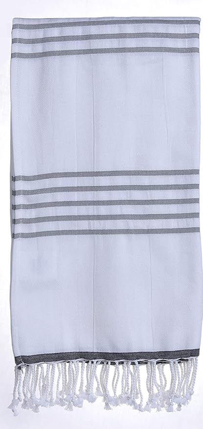Prewashed, Soft, Original Turkish Peshtemal Towels Pestemal Towel Thin Camping Bath Sauna Beach Gym Pool Blanket Fouta Towels 100% Cotton Grey