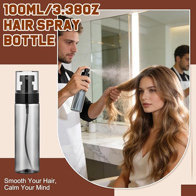 ProSuites 6 in 1 Set Wooden Head Scalp Massager Comb Tool Hair Gua Sha Comb with 6 OZ Hair Oil Applicator Bottle Spray Bottle for Relaxation