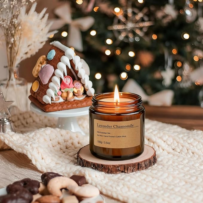 6-Pack Scented Candles for Home, 3.5 Oz Soy Wax Candles Gift Set with Lavender Chamomile & Eucalyptus Mint for Brithday Gifts Women, Mothers Day