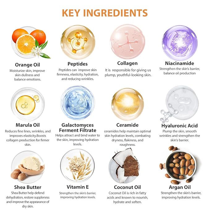 23 Pcs Mother's Day Gifts for Mom, Orange Facial Skin Care Set for Women & Men, Bath and Body Gifts Basket Kit, Home Spa Gift Baskets, Birthday Gifts For Women, Serum, Clay Mask, Christmas,Anniversary