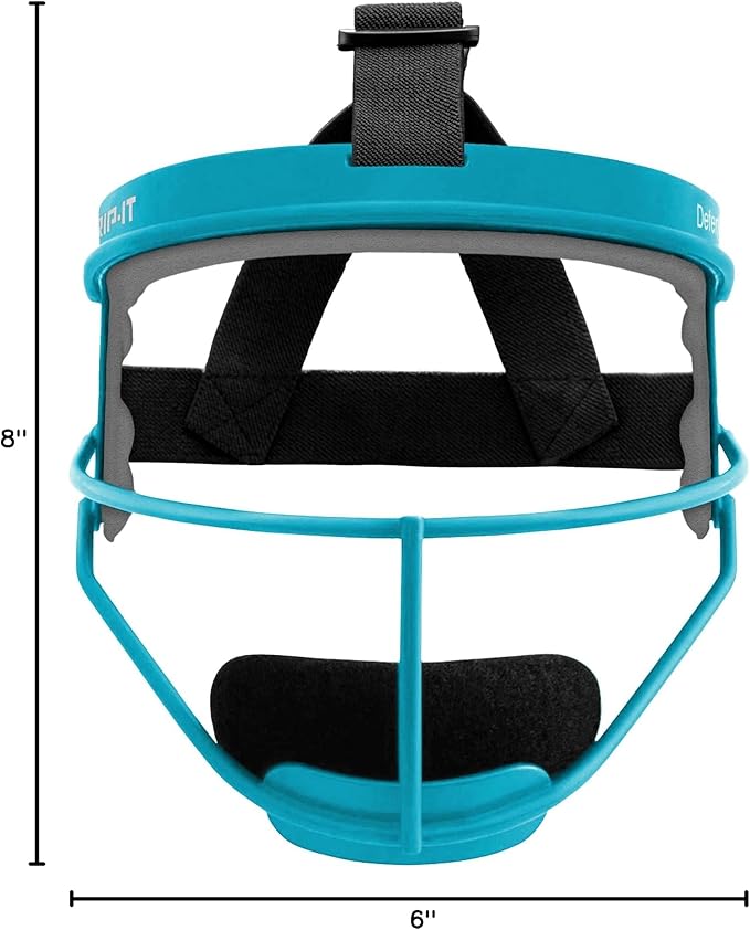 RIP-IT Original Defense Softball Face Mask, Lightweight, Protective Fielder's Softball Face Shield with Ponytail Strap & Soft Foam Padding