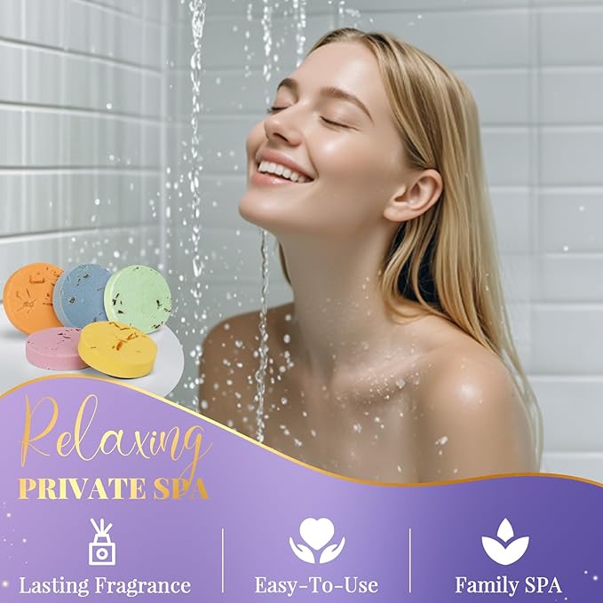 Shower Steamers Aromatherapy - sanyi Birthday Gifts for Women Shower Bombs with Natural Essential Oils Self Care Stocking Stuffers for Mom Wife Her Men Teen Adults