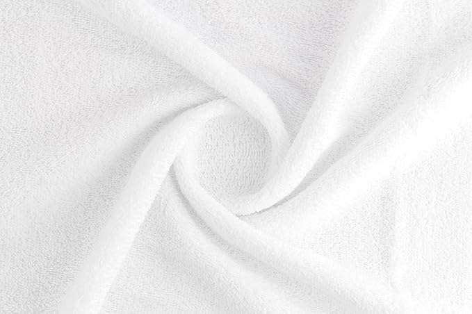CASA COPENHAGEN Solitaire 6Pcs 100% Egyptian Cotton Large Designer Towels Gift Set- Snow White, 600GSM, 2Bath 2Hand 2Washcloths, Bath Towels for Bathroom Set for Women & Men
