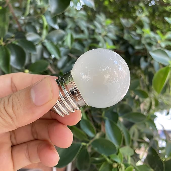 G40 1.5w Dim Led Bulb Equivalent 15 Watt Light Bulbs, Standard E26 Base Frosted Glass Soft Bright White 6000k for Home Decorative, Fridge Freezer Lamp, CRI 90+, 150lm, Pack of 4