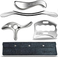 4 in 1 Muscle Scraper Tool Set, Stainless Steel IASTM Scraping Tools for Physical Therapy, Point Trigger Point Massage Tool for deep Tissue Pain Relief