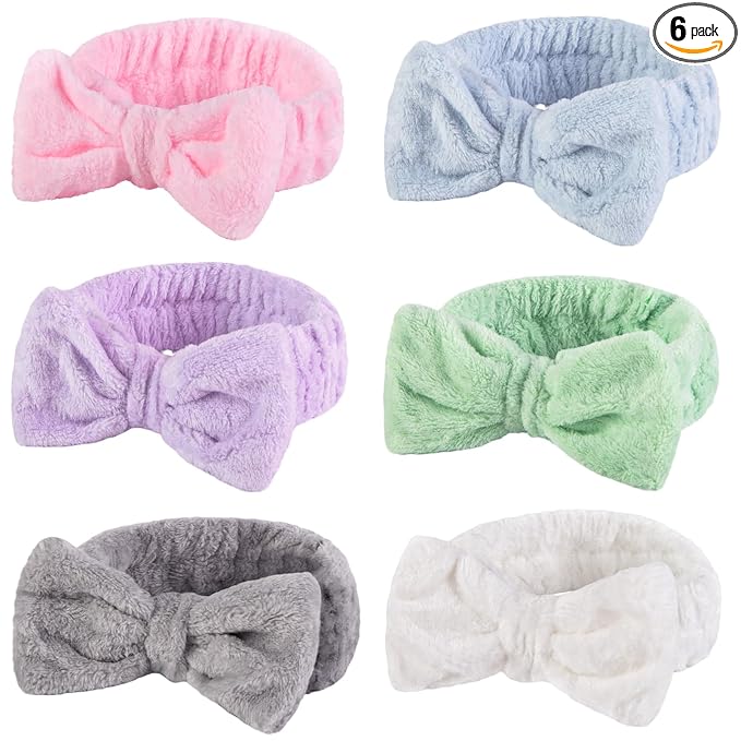 Shindel 6Pack Spa Headbands, Skincare & Makeup Headbands for Face Washing, Gift for Teen Girls, Stocking Stuffer