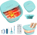 Pedicure Foot Spa with Bubble and Heat,Collapsible Foot Soaking Tub with Remote Control,Pedicure Tools for Feet,Foot Bath Soak Tub Gift for Women/Men,Mom/Dad