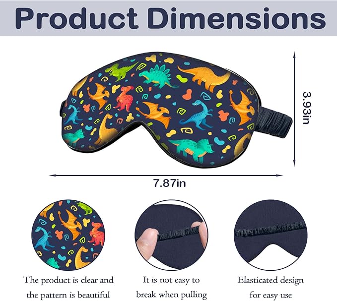 Sleep Eye Mask, Blackout Sleeping Mask for Kids Adult Children's Travel Eye Mask Eye Cover, Soft Smooth Lightweight Mulberry Silk,