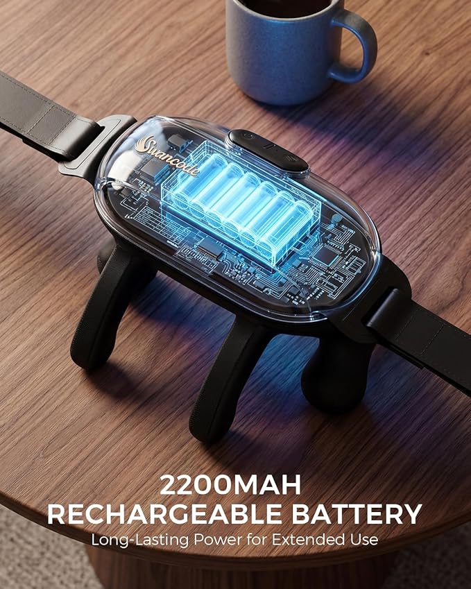 Neck Massager for Pain Relief Deep Tissue, Handheld Neck and Shoulder Massager with Heat, Cordless & Rechargeable Shiatsu Massager for Shoulder, Leg and Back Muscle Relaxation, Gifts for Women Men