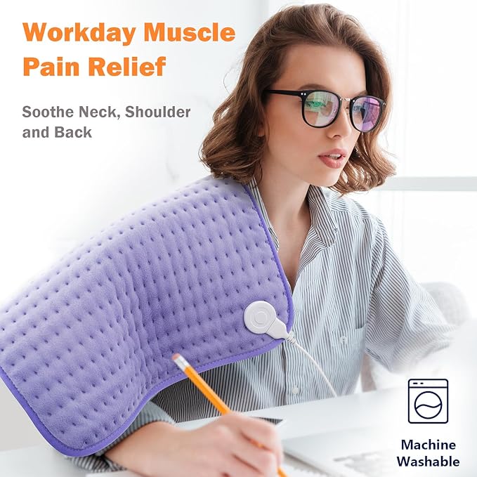 Mothers Day Gifts for Women Mom Wife, Heating Pad - 20"x24" Electric Heating Pad for Back, Neck, Shoulder Pain and Cramps - Moist Heat Option, Machine Washable, Birthday Gift for Her She