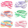 Casoty 6 Pcs Hairband, Soft Coral Fleece Makeup Headband, One Size Fits All Material, Good Elasticity, Wide Application for Washing Face, Yoga, Halloween