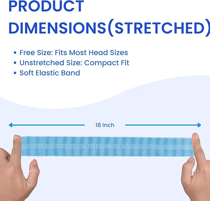 Disposable Bouffant Caps 21 Inch Non Woven Hair Net Elastic Head Cover For Food Service Kitchen Salon Lab Spa And Hygiene Use