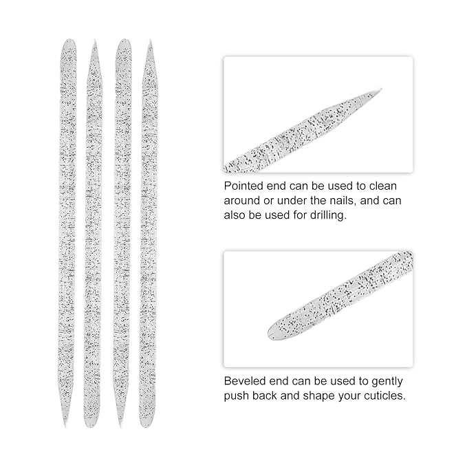 100 pieces disposable cuticle pusher, cuticle pusher remover cleaner for fingernail, cuticle cleaning and nail care for beginners and professional nail technicians(black)