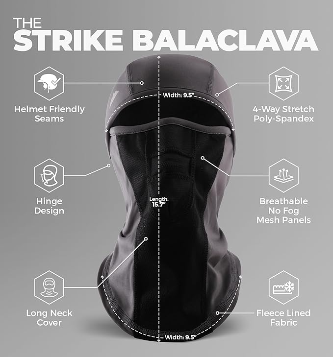 Balaclava Ski Mask - Winter Face Mask for Men & Women - Cold Weather Gear for Skiing, Snowboarding & Motorcycle Riding
