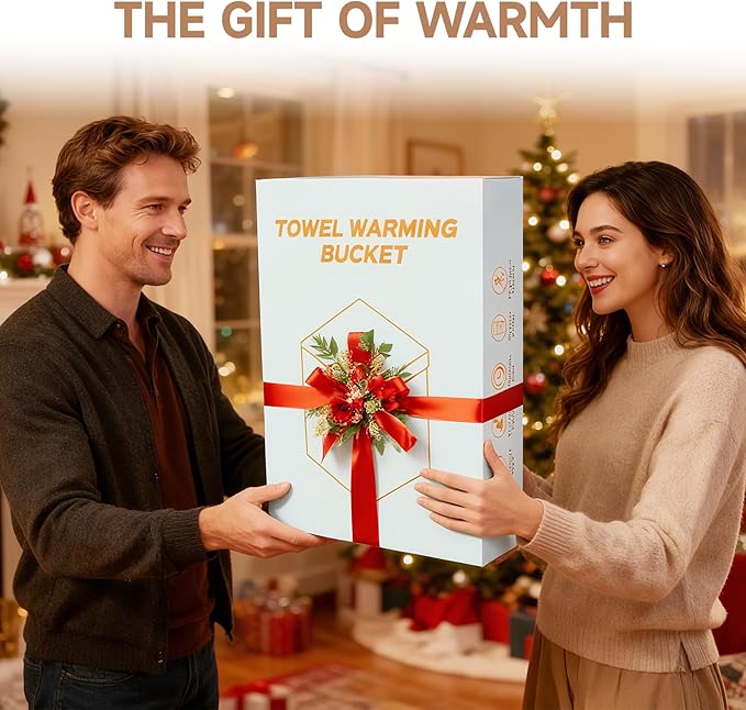 38L Foldable Towel Warmer for Bathroom, Home & Spa, Large Capacity for Oversized Towels, Blankets & Robes, 4 Temp Modes, Auto Shut-Off Timer, Perfect Spa Gift for Loved Ones