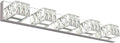 ZUZITO Modern Vanity Lights for Bathroom - Crystal 5 Light Bathroom Vanity Lights - Chrome LED Bath Lighting Fixtures