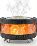 Essential Oil Diffuser with Himalayan Salt Lamp, 350ml Ultrasonic Aromatherapy Humidifier, 7 Colors LED Light, Timer & Auto Shut-Off for Home Bedroom Office Spa Yoga