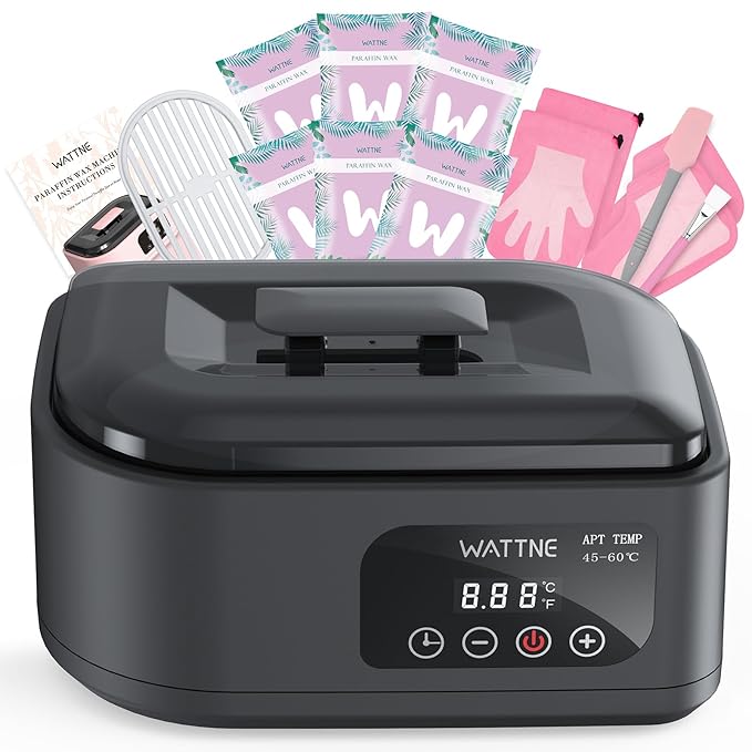 Wattne Paraffin Wax Machine for Hands and Feet, 3500ml Paraffin Wax Warmer with Timer & Keep Warm, Paraffin Wax Bath Moisturizing Kit for Arthritis, Dry Skin Care, Home Spa-Black