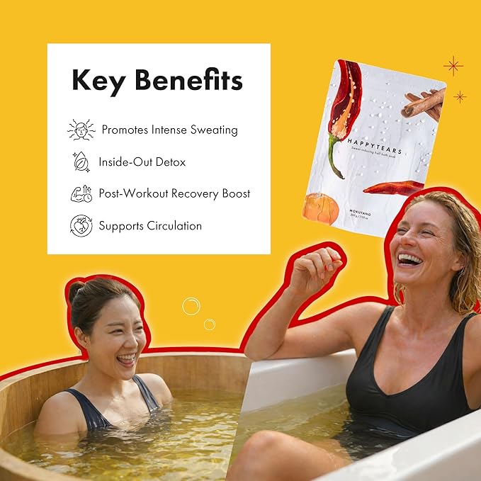 Happy Tears Bath Soak, Made in Korea, Sweat & Detox with Chili Pepper, 7.05 oz, 1-Pack