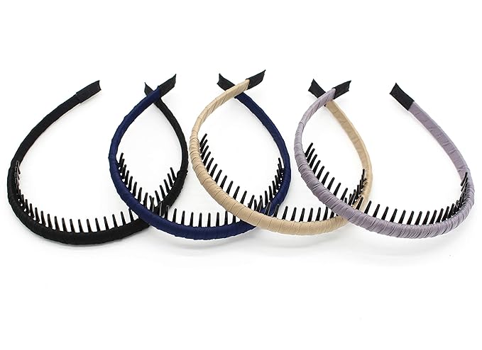 JOBAND Fashion Headbands for women Girls Non-slip hair band Comfy Headband Hair Hoop Resin teeth Comb Hair Accessories (4 Colors)