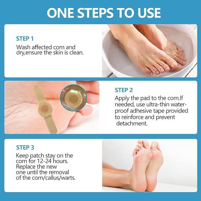 Corn removers for Toes feet Bottom of Foot Corn Remover,Corn Pads Callus Remover for Toes feet with 40% Salicylic 36 Count
