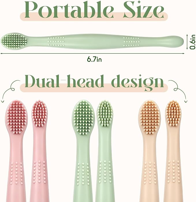 Mifoci 3 Pcs Eyelid Brush with Soft Silicone for Sensitive Eyelids, Double Ended Eyelid Margin Scrub Brush for Removes Dirt, Oil, Lid Scrub Device Deep Cleansing Eyelash Extension Prep