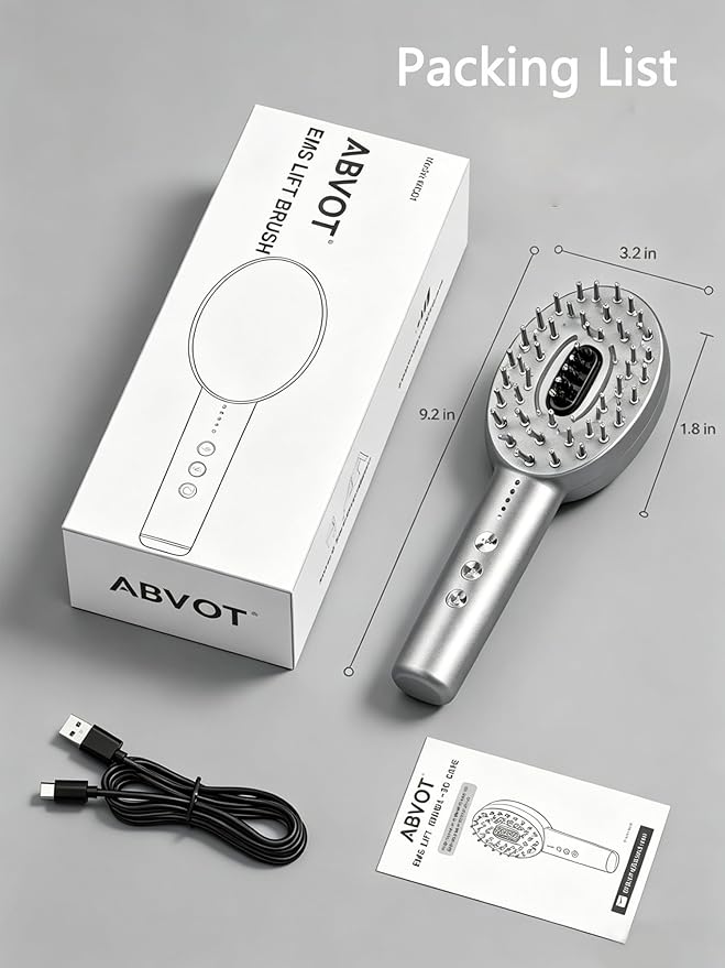 3-in-1 Electric Scalp Massager Brush, Vibrating Scalp Massager Comb with Hair Oil Applicator for Scalp/Face/Body Relaxation, Portable Massager Tool for Home & Travel, Gift for Men & Women (Grey)