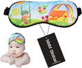 100% Natural Silk Sleep Eye Mask Kids, Cute Night Sleeping Mask with Adjustable Elastic Strap for Newborn (Baby Cute Child)