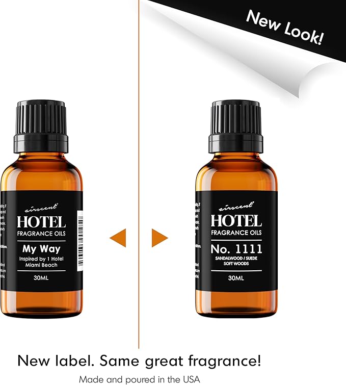 AirScent My Way Diffuser Oil No. 1111 Inspired by the 1 Hotel Miami Scent - Sandalwood Suede Soft Woods - Fragrance Oil for Ultrasonic and Waterless Diffusers and Crafting - 30 mL, 1 fl oz Bottle
