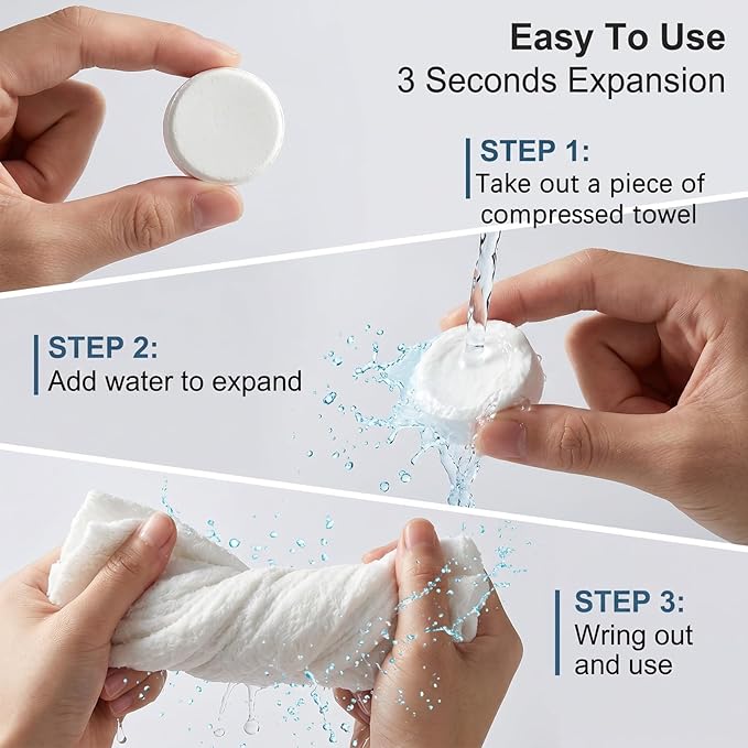 Disposable Face Towel, Portable Compressed Towel hot face towel hot towel,It can be paired with the following hot towel machine ASIN: B0GR3Z1BYS (80PCS)