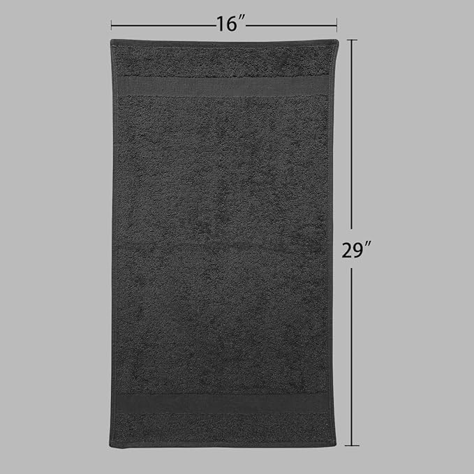 Fromm ColorSafe 100% Cotton Bleach Proof Salon Hair Towels for Hairstylists, Barbers, & Spa, 16" by 29", Absorbent Stain Resistant Towels for Drying All Hair Types, Color Safe Towels, Black 12-Pack