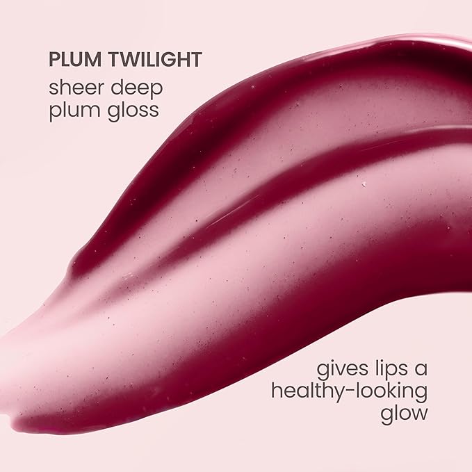 Burt's Bees Lip Oil Plum Twilight, Instant Hydration, Nourishes and Softens Lips, Sheer Wash of Color, High Shine Finish, Responsibly Sourced Jojoba Oil, Non Sticky, Wand Applicator, 0.15 Ounce