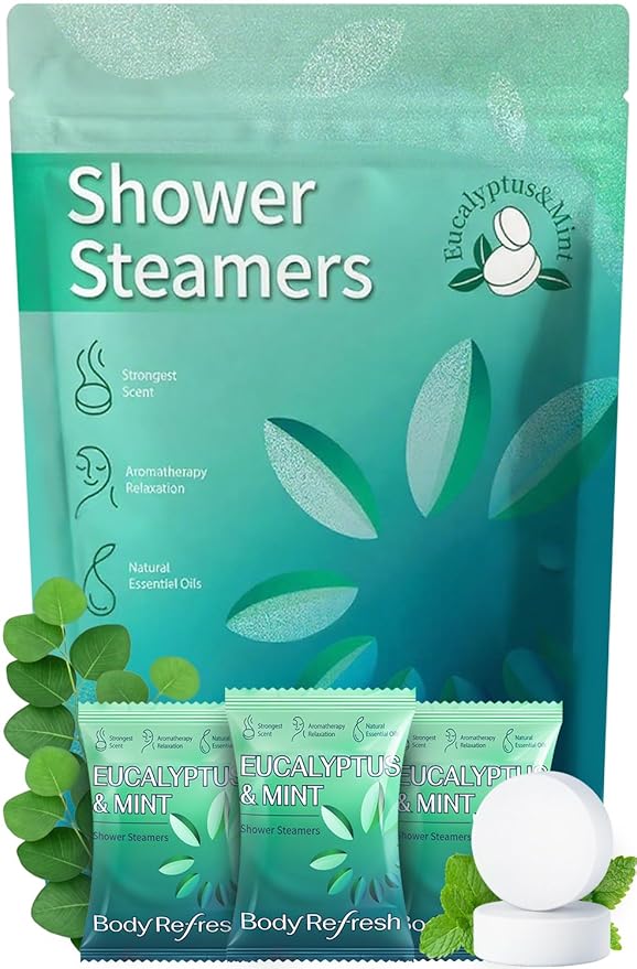 Shower Steamers Aromatherapy -18 Pack Eucalyptus Mint Shower Steamer, Eucalyptus for Shower, Mothers Day Gifts for Mom Wife Grandma, Self Care Birthday Gifts for Women - Stress Relief Relaxation
