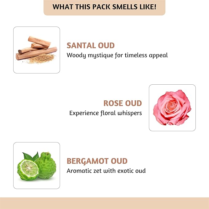 Folkulture Essential Oils Set for Diffuser | Set of 6 Luxury Floral & Oud Fragrance Oils | Orchid Oud, Rose Oud & Warm Sensual Blends, Eid Gifts & Home Fragrance Gift Set