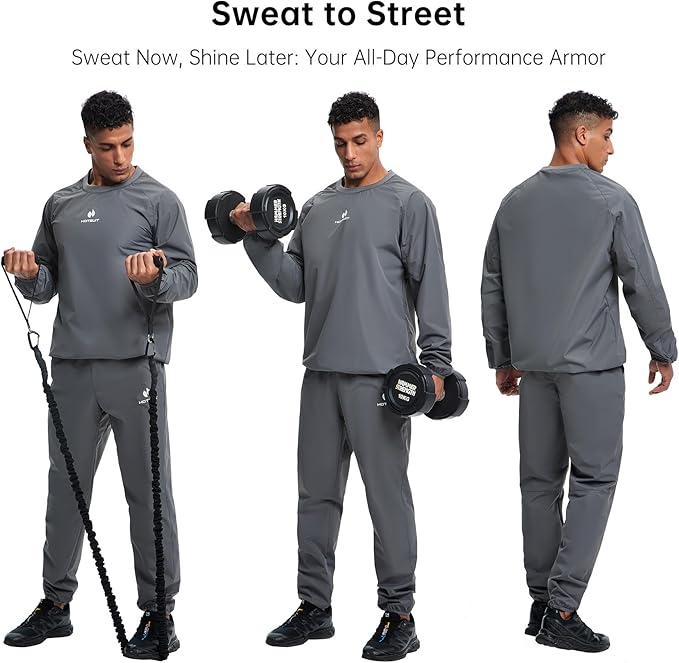 HOTSUIT Men Sauna Suit Sweat Suits Durable Gym Exercise Workout Jacket
