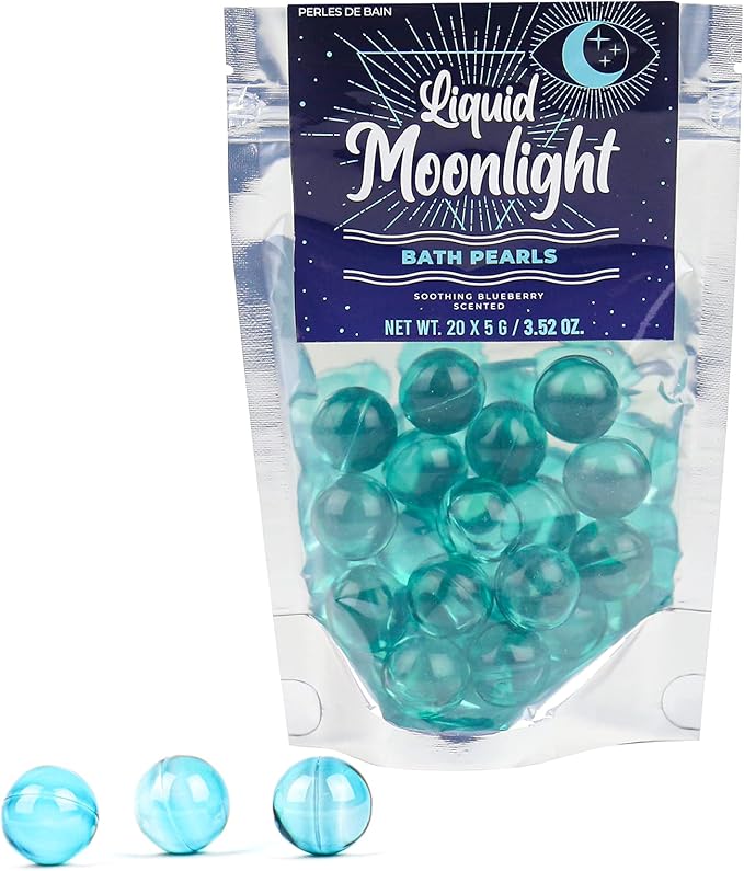 Gift Republic Liquid Spirit Moonlight Bath Pearls 20-Pack Soothing Blueberry Scent
